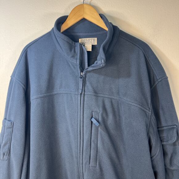 Duluth Trading Company Mens Heavy Duty Outdoor Fleece Jacket Blue XL tall Coat - Picture 2 of 10